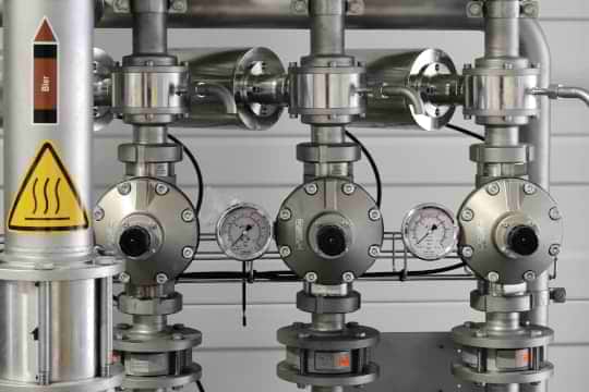plumbing stack with meters